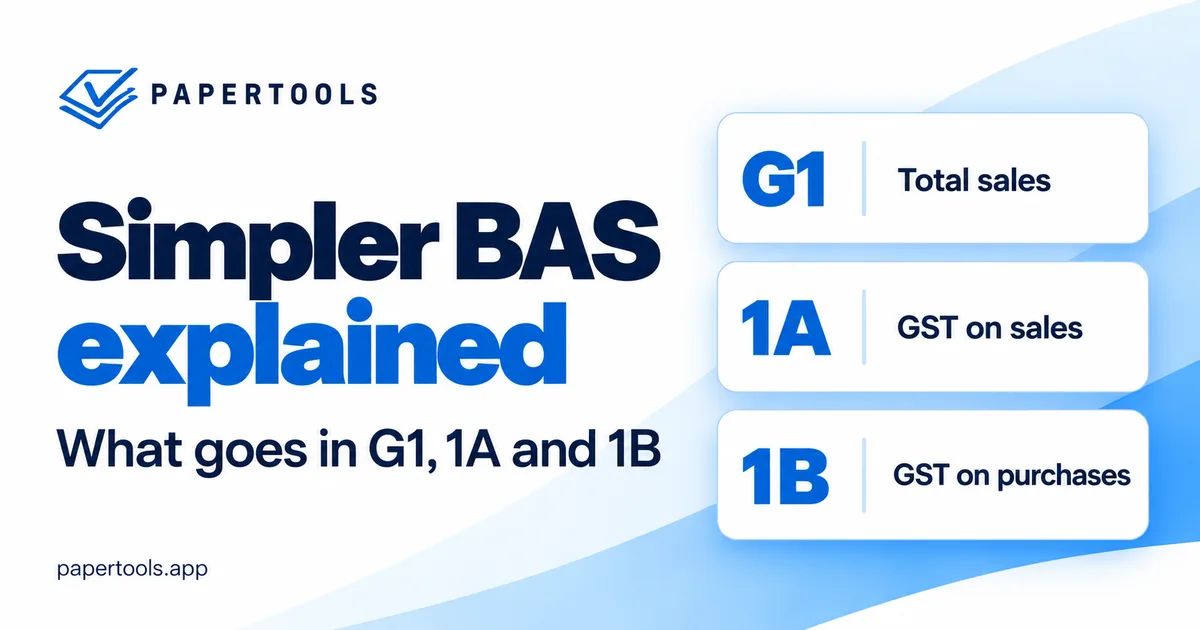 Simpler BAS Explained: What Goes in G1, 1A and 1B
